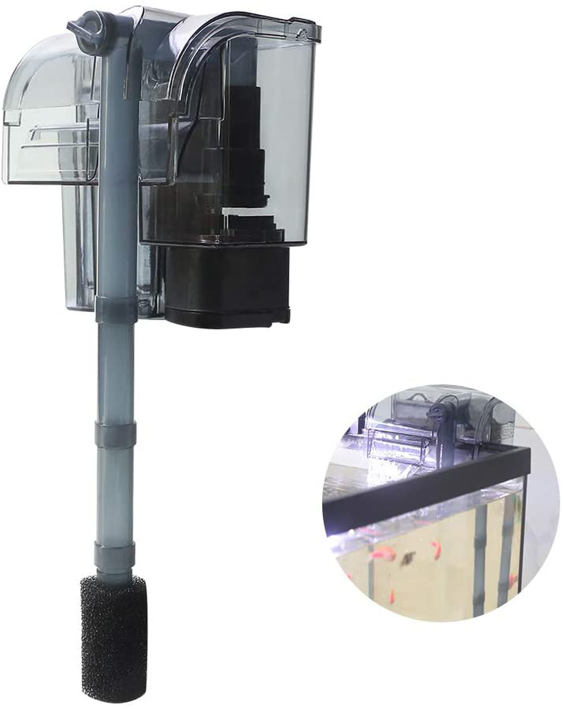 Boxtech Aquarium Hang on Filter - Power Waterfall Suspension Oxygen Pump - Submersible Hanging Activated Carbon Biochemical Wall Mounted Fish Tank Filtration Water Animals & Pet Supplies > Pet Supplies > Fish Supplies > Aquarium Filters boxtech 15-30 Gal