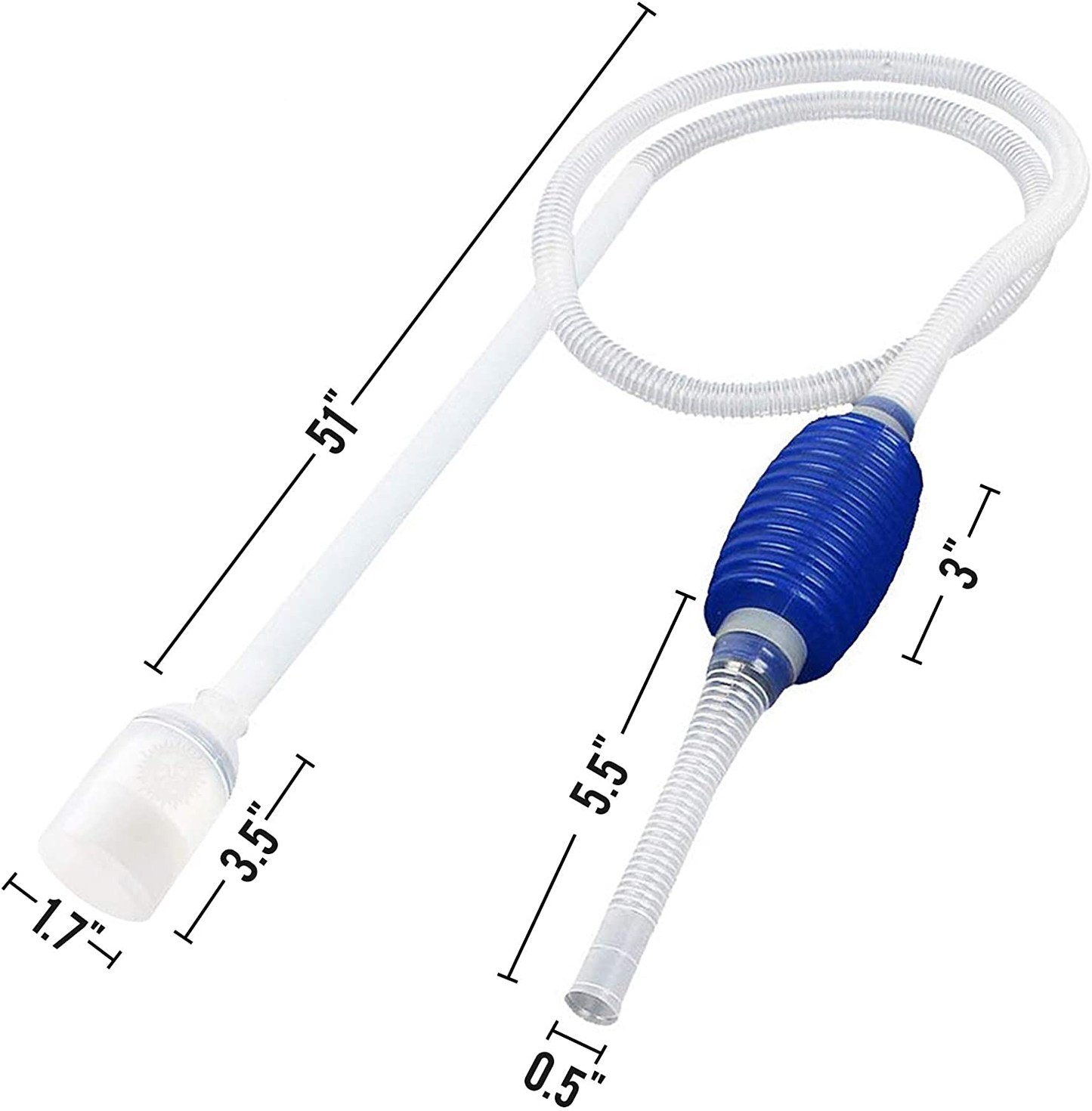 Sungrow Aquarium Short Nozzle Gravel Remover Kit with Priming Bulb, 65-Inches, Siphon Facilitates Frequent Water Change, Maintain Small Fish Tanks Animals & Pet Supplies > Pet Supplies > Fish Supplies > Aquarium Cleaning Supplies SunGrow