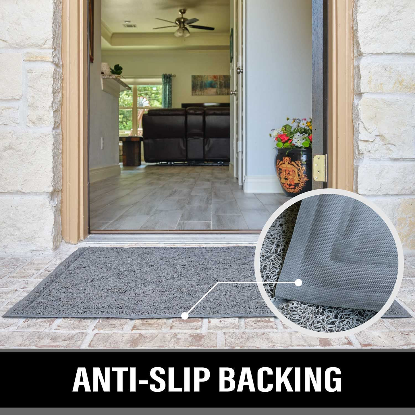 Sierra Concepts Large Cat Litter Mat 36"X24" - Litterbox Kitty Box Pet Food Bowl Trapping Dirt, Soft Paws Feeding Accessories, Waterproof, anti Slip, Floor Mats Low Profile Heavy Duty Animals & Pet Supplies > Pet Supplies > Cat Supplies > Cat Litter Box Mats Sierra Concepts