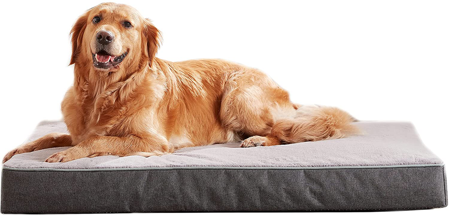 URGVANZ PET Large Orthopedic Memory Foam Dog Beds for Medium Large Dogs, Washable Removable Cover,Waterproof Non-Slip Bottom Pet Beds in Cooling Gel Egg Crate Foam Animals & Pet Supplies > Pet Supplies > Dog Supplies > Dog Beds URGVANZ PET X-Large