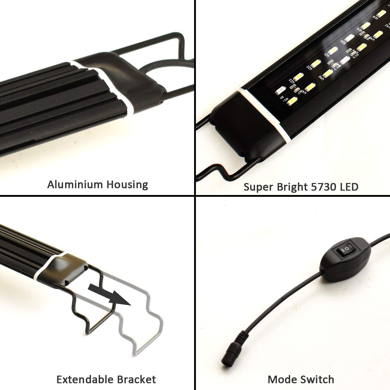 COODIA LED Aquarium Lights Blue and White Lighting Lam for Fish Planted Tank Animals & Pet Supplies > Pet Supplies > Fish Supplies > Aquarium Lighting COODIA