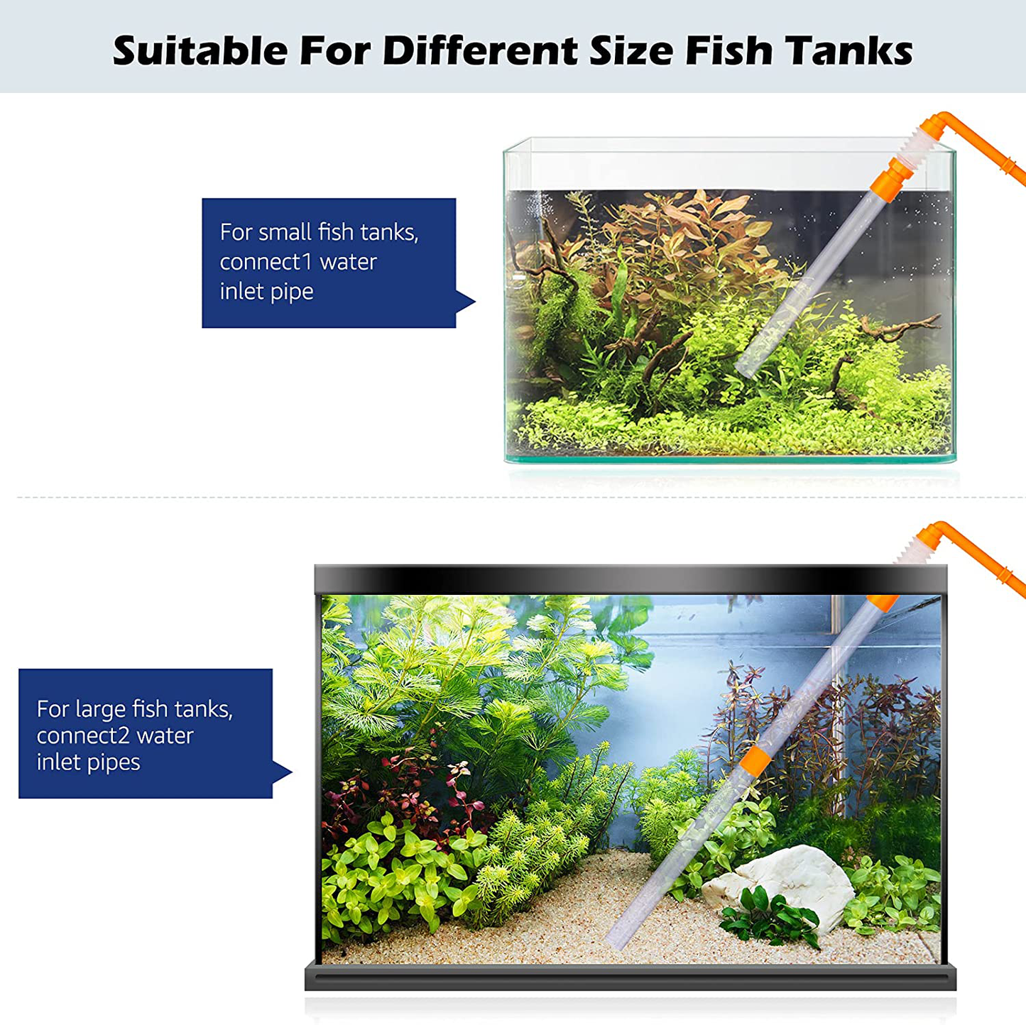 IREENUO Gravel Vacuum for Aquarium, Aquarium Gravel Cleaning with Air-Pressing Water Changer Kit, 3 in 1Fish Tank Siphon Vacuum Cleaning with Water Hose Controller Clamp Animals & Pet Supplies > Pet Supplies > Fish Supplies > Aquarium Cleaning Supplies IREENUO