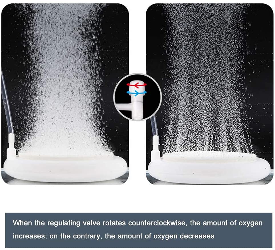 NIDEZON Aquarium Air Stone Kit, Small Bubbles, round Air Stone Disc Kit, Aquarium Bubbler, Ultra-High Dissolved Oxygen Diffuser with 39.4-Inch Ultra-Quiet Oxygen Tube. Animals & Pet Supplies > Pet Supplies > Fish Supplies > Aquarium Air Stones & Diffusers NIDEZON