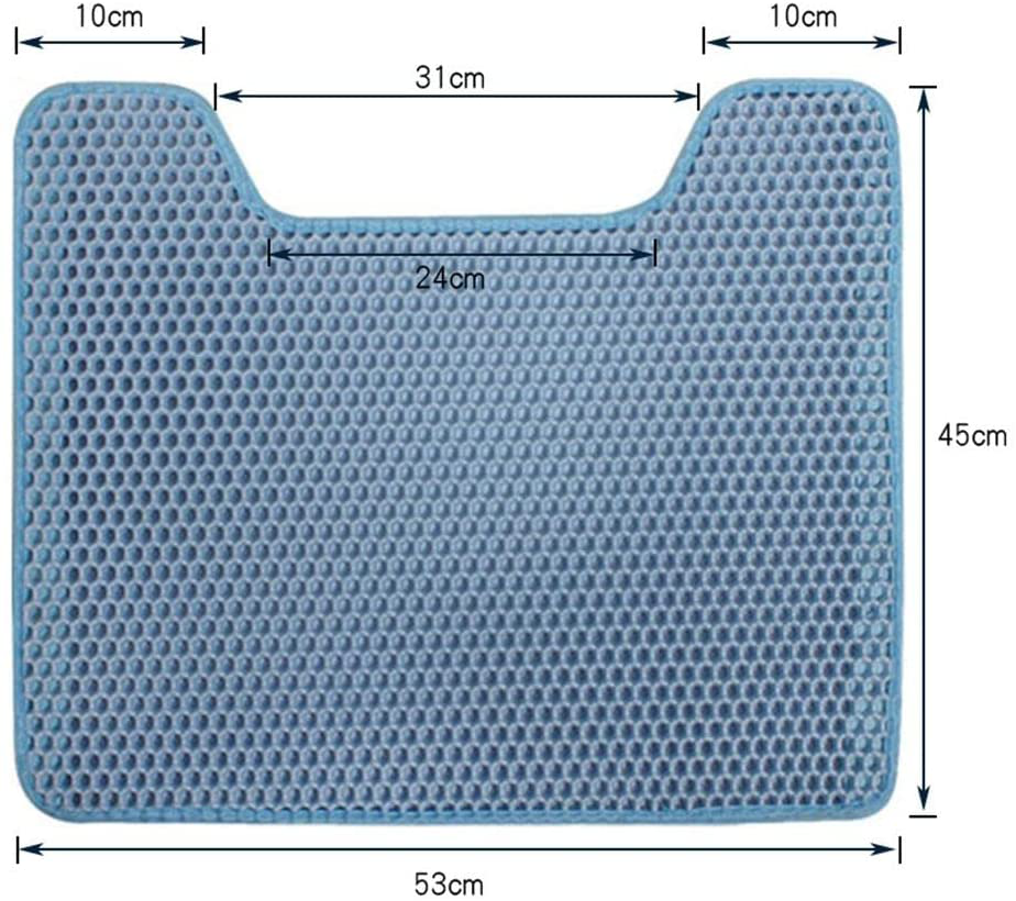 Homyl Non-Slip Cat Litter Mat Pads Washable Rug for Pet Supply Cats Litter Box Kitty - Blue Animals & Pet Supplies > Pet Supplies > Cat Supplies > Cat Litter Box Mats Homyl