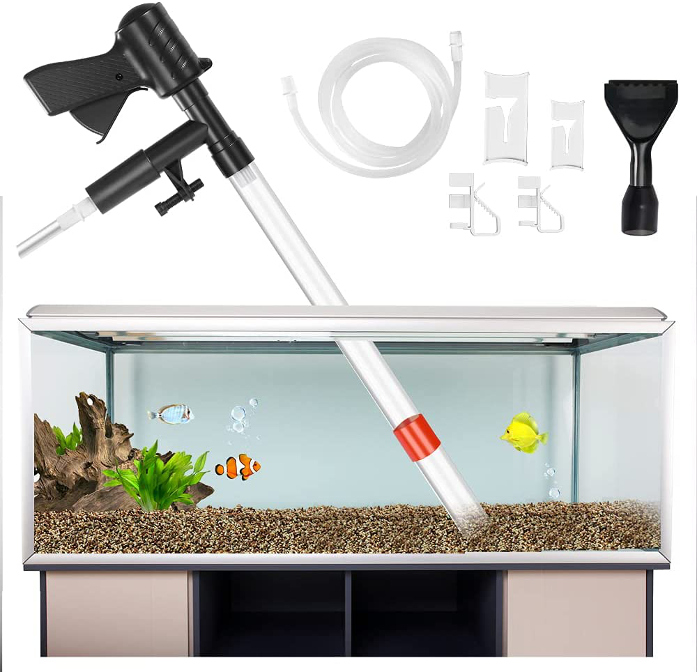 Fish Tank Cleaner,Convenient Cleaning Tools,Gravel Vacuum for Aquarium,Aquarium Siphon Changer Vacuum Cleaner with Water Pipe Controller Clip. Animals & Pet Supplies > Pet Supplies > Fish Supplies > Aquarium Cleaning Supplies HHUUOYY