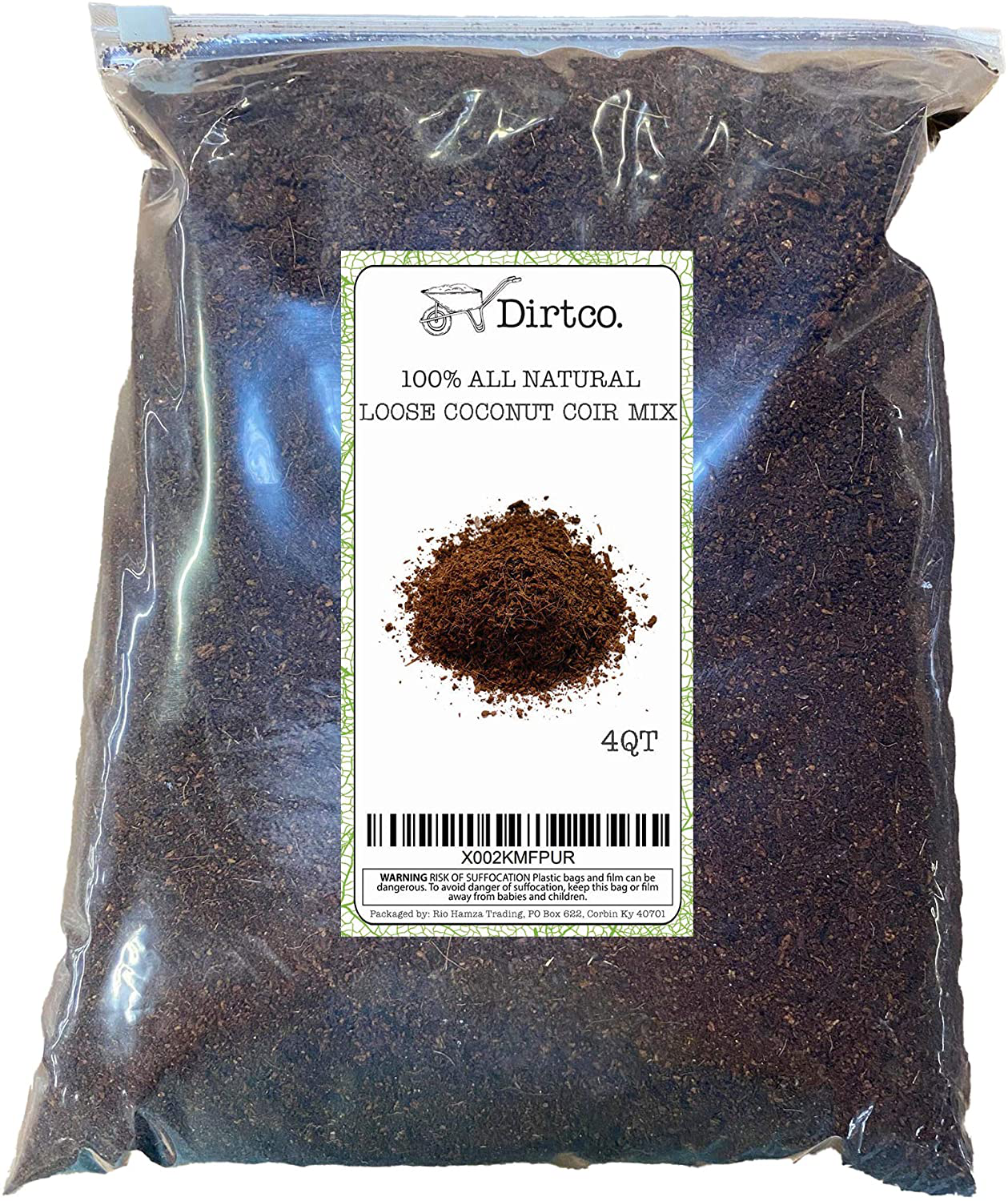 Loose Coconut Coir Mix, Coconut Coir for Gardening, and Reptile Substrate, All Natural, PH Balanced Double Washed Coco Peat 4Qt Animals & Pet Supplies > Pet Supplies > Reptile & Amphibian Supplies > Reptile & Amphibian Substrates Rio Hamza Trading 4 Quarts