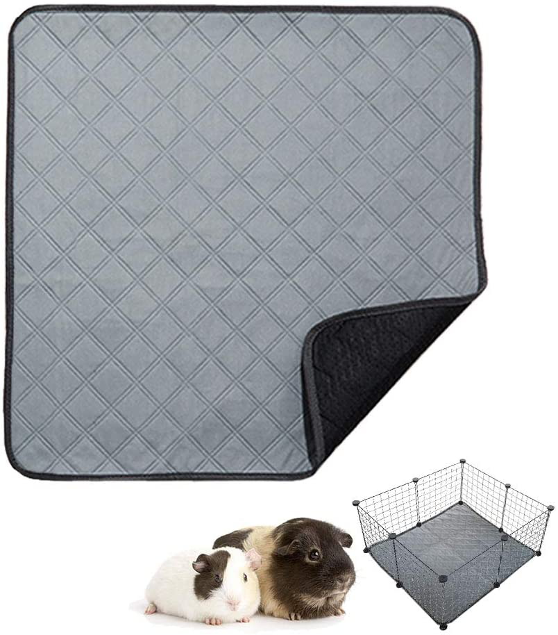 RIOUSSI Guinea Pig Fleece Cage Liners, Highly Absorbent Washable Guinea Pig Bedding for Midwest and C&C Guinea Pig Cages with Leak-Proof Bottom. Animals & Pet Supplies > Pet Supplies > Small Animal Supplies > Small Animal Bedding RIOUSSI