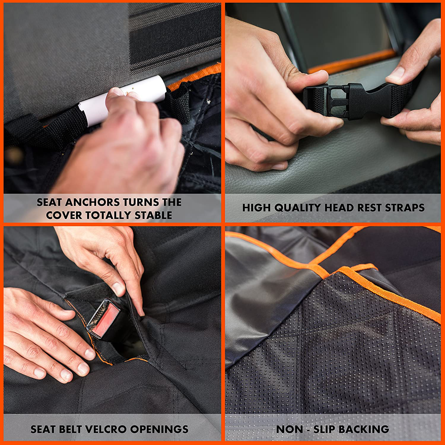 Doggie World Dog Car Seat Cover - Cars, Trucks and Suvs Luxury Full Protector, W/Extra Side Flaps, Seat Belt Openings - Hammock Convertible for Your Pet - Waterproof, Non-Slip - Machine Washable Animals & Pet Supplies > Pet Supplies > Dog Supplies > Dog Treadmills Doggie World