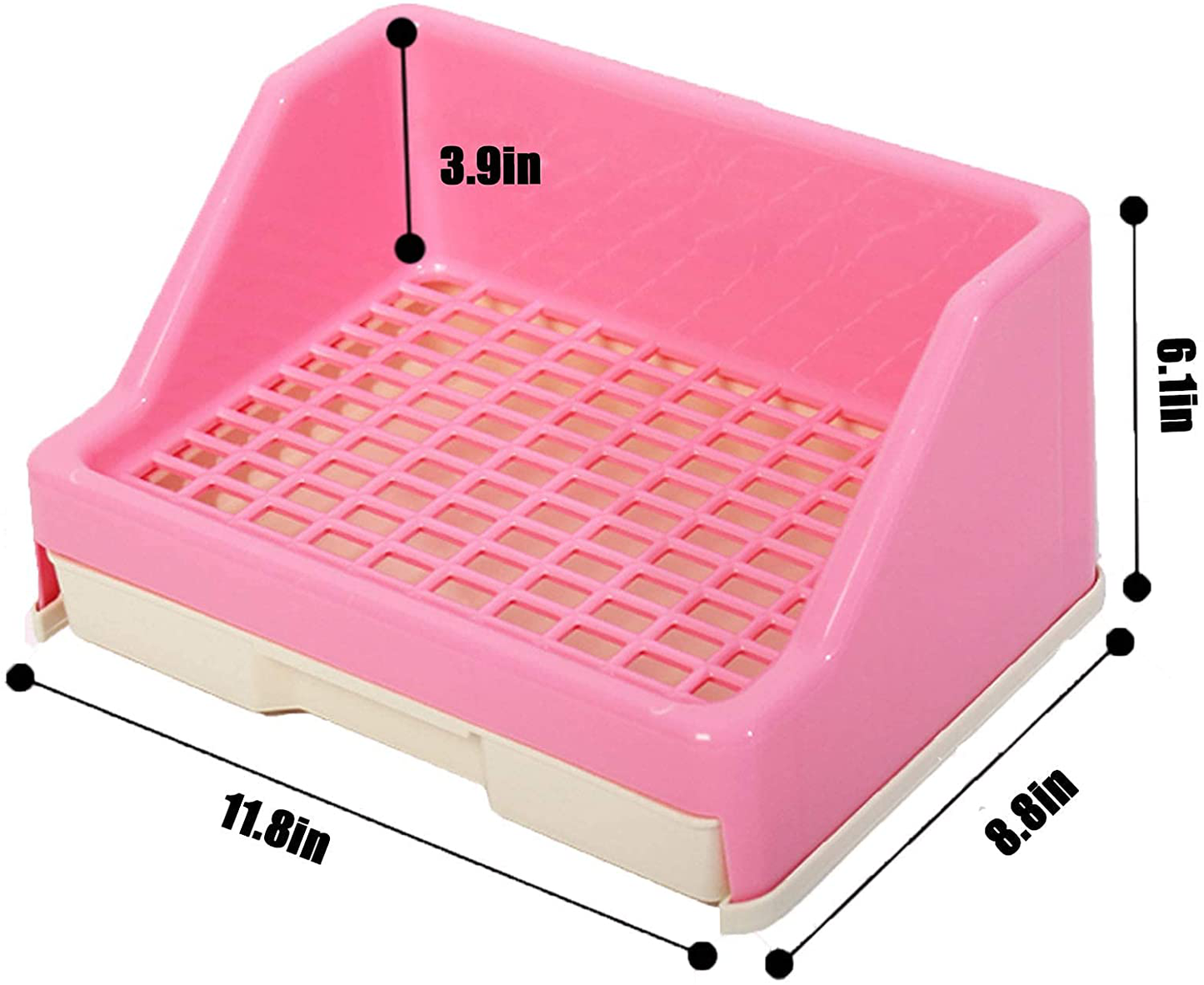 Hamiledyi 14 Pcs Rabbit Litter Box with Drawer Urinal Pad Pet Toilet Cage Trainer Corner Potty Cleaner Broom Brush Dustpan for Guinea Pigs Chinchilla Ferret Bunny Hedgehog Small Animals Animals & Pet Supplies > Pet Supplies > Small Animal Supplies > Small Animal Bedding Hamiledyi