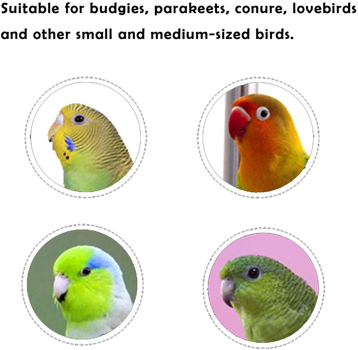 Kathson Natural Wood Bird Perch Parakeet Stand Platform Parrot Paw Grinding Sticks Branches Bird Cage Accessories for Budgies Cockatiels Conure Parakeet Lovebirds 7 Pack Animals & Pet Supplies > Pet Supplies > Bird Supplies > Bird Cage Accessories kathson