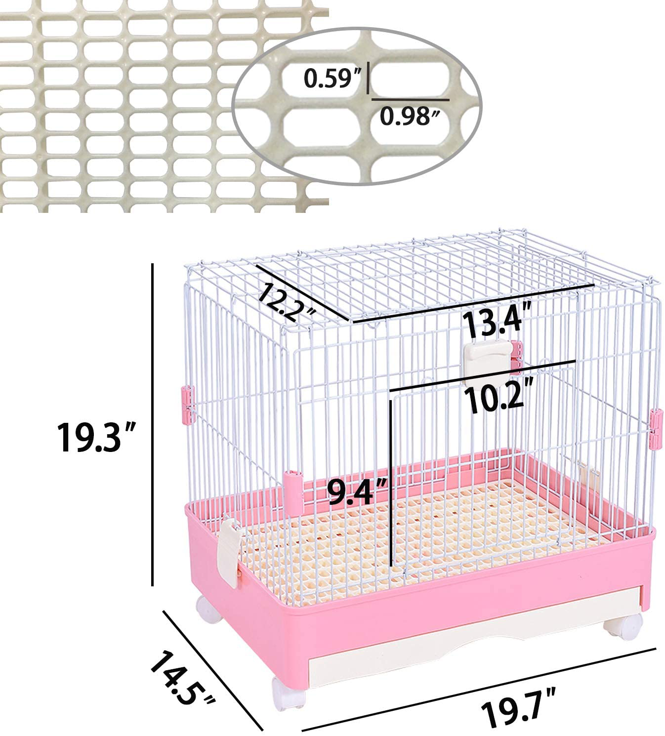 Kathson Hamster Cage, Guinea Pig Large Hutch Habitat, Small Animal Cage for Hamster Chinchilla Gerbils Mice, Includes Wheels (Blue) Animals & Pet Supplies > Pet Supplies > Small Animal Supplies > Small Animal Habitats & Cages kathson