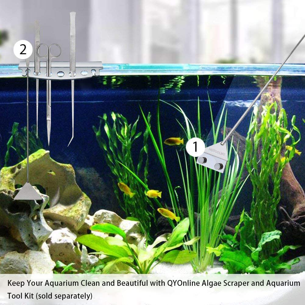 HOTOOLME Aquarium Algae Scraper, 25.6" Stainless Steel Algae Scraper Cleaning Razor with 10 Blades for Glass Aquarium Fish Tank Animals & Pet Supplies > Pet Supplies > Fish Supplies > Aquarium Cleaning Supplies HOTOOLME