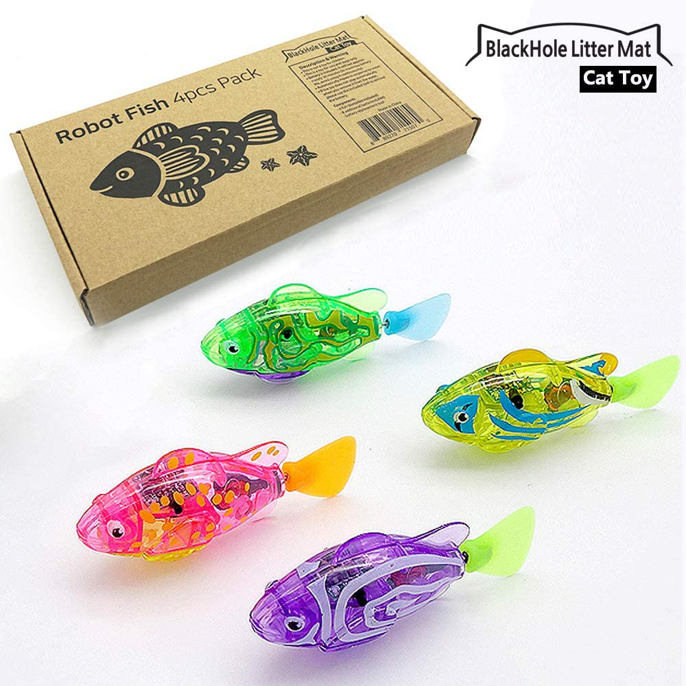 Indoor Cat Interactive Swimming Fish Toy- Best Water Cat Toy for Indoor Cats, Play Fishing, Good Exercise Activity, Drink More Water, Led Light, Battery Included (Swimming Bowl/Pool Is Not Included) Animals & Pet Supplies > Pet Supplies > Cat Supplies > Cat Toys BlackHole Litter Mat   