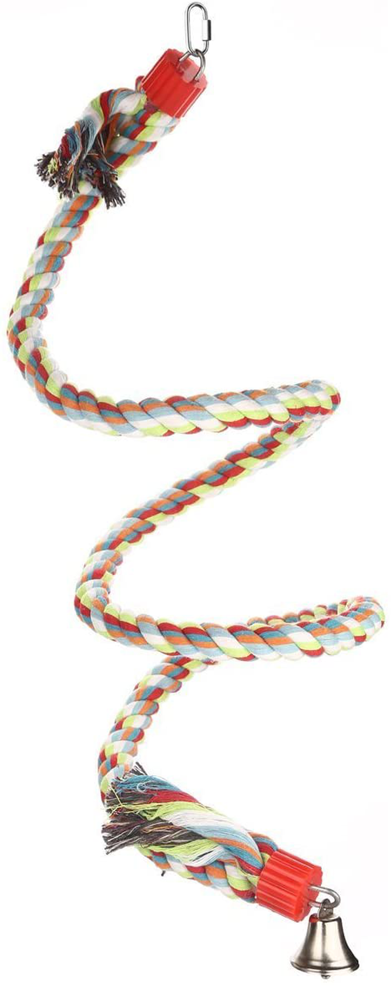 Jusney Bird Perch, Large Parrot Toys Climbing Rope Bungee Bird Toys Animals & Pet Supplies > Pet Supplies > Bird Supplies > Bird Toys Jusney