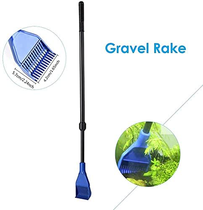 Extendable 5-In-1 Aquarium Cleaning Tool, Brush, Net, Gravel Rake, Algae Scraper, Hairpin and Cleaning Sponge Animals & Pet Supplies > Pet Supplies > Fish Supplies > Aquarium Cleaning Supplies Fish Park