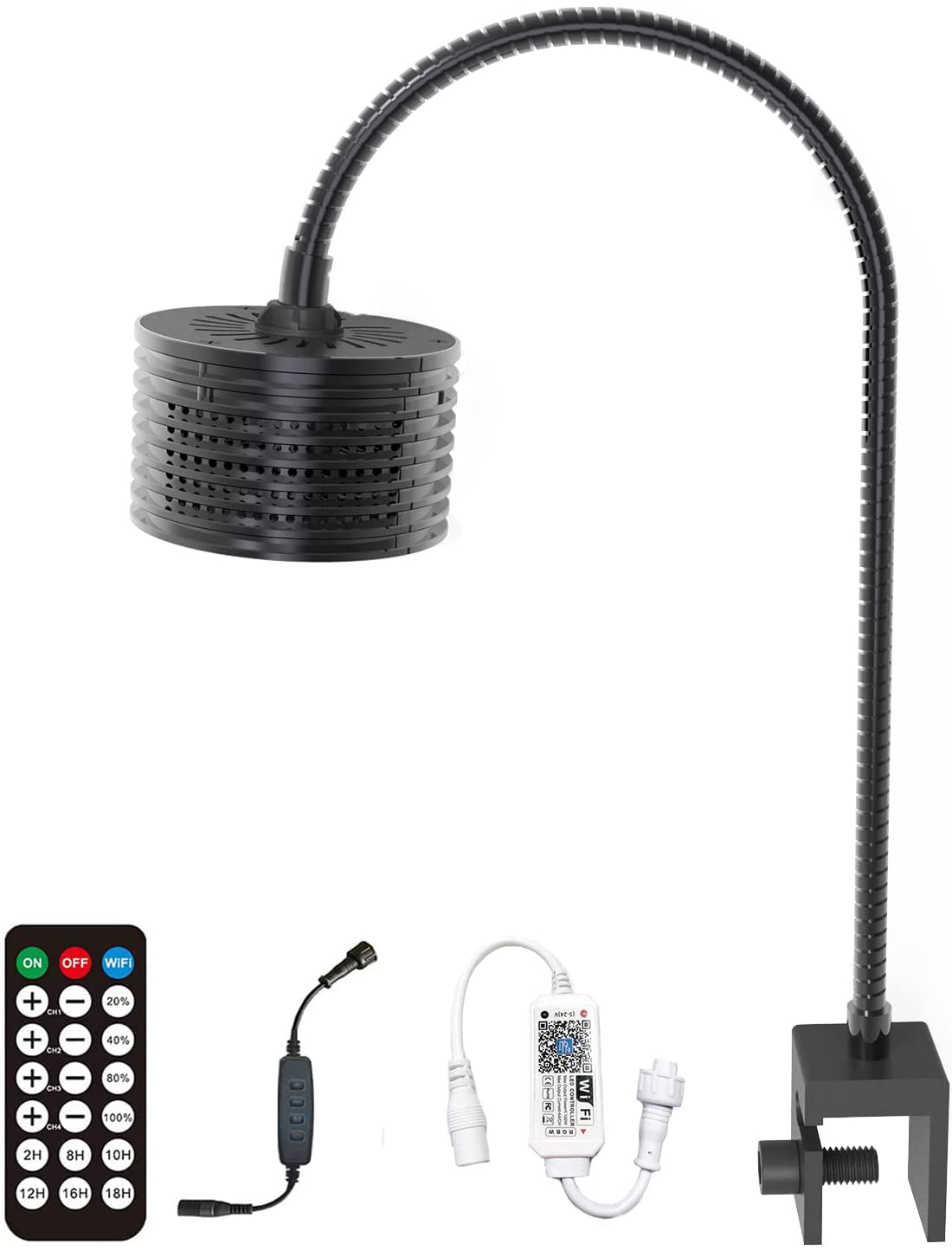 Lominie Aquarium Led Light, 4 Channels Wifi & RF Remote Dimmable 30W Fish Tank Light Pixie 30 with Bracket for Saltwater Fish and Reef Coral Tank (P30 30W Saltwater) Animals & Pet Supplies > Pet Supplies > Fish Supplies > Aquarium Lighting KOTO 18.0 Watts