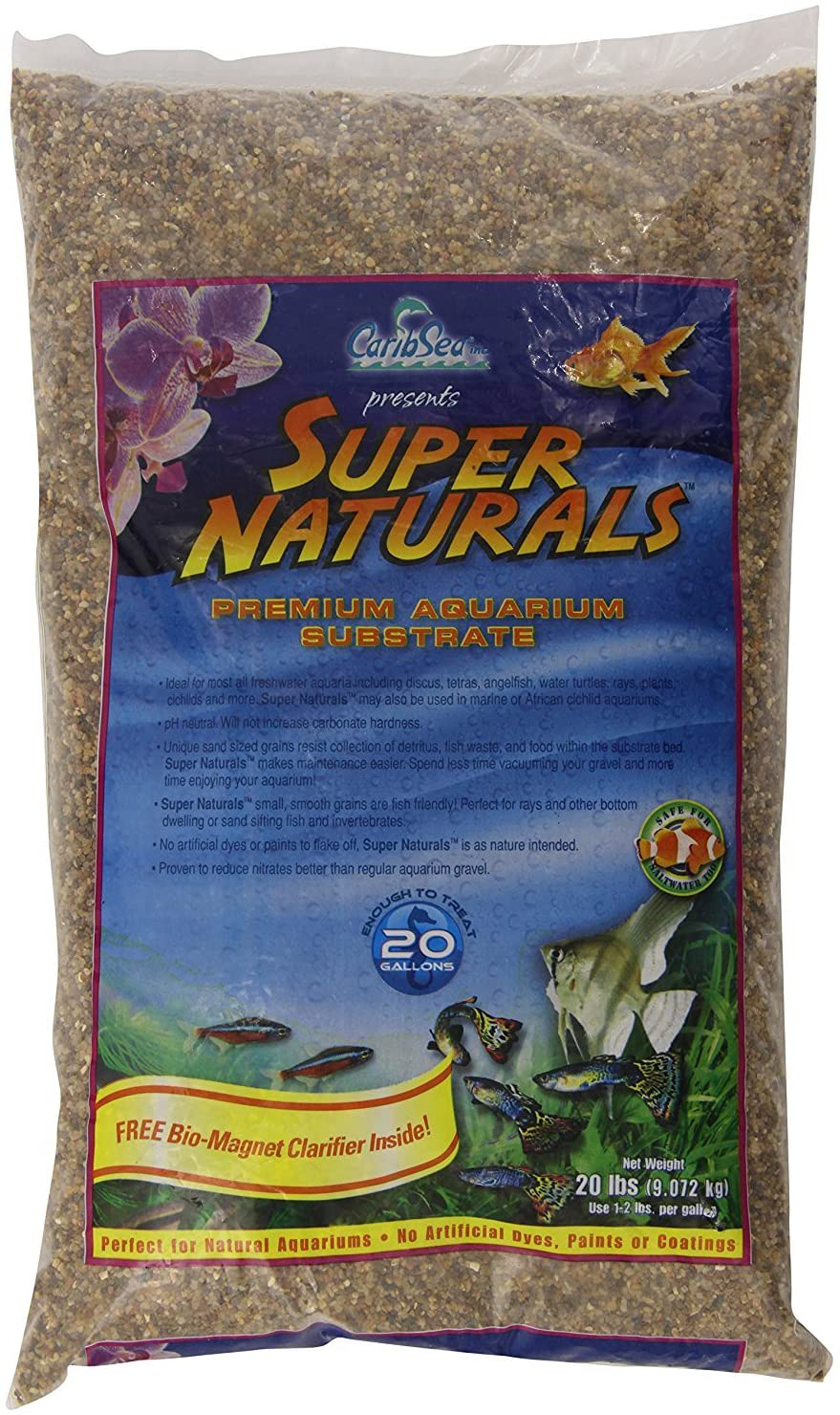 Carib Sea ACS00832 Peace River Gravel for Aquarium, 20-Pound (1 Bag) Animals & Pet Supplies > Pet Supplies > Fish Supplies > Aquarium Gravel & Substrates Carib Sea