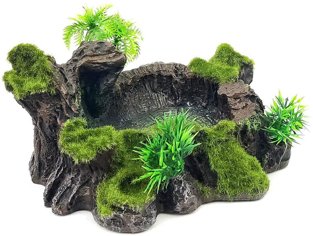 Reptile Decor Aquarium Decorations Artificial Moss Resin Fish Tank Rocks  Simulat