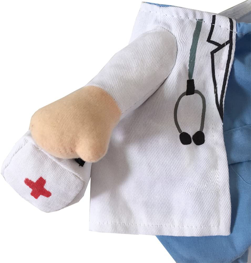NACOCO Dog Cat Doctor Costume Pet Doctor Clothing Halloween Jeans Outfit Apparel Animals & Pet Supplies > Pet Supplies > Cat Supplies > Cat Apparel NACOCO