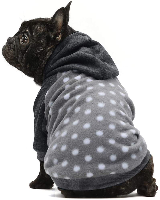 Fitwarm Polka Dot Pet Clothes Dog Hoodie Sweatshirts Pullover Cat Jackets Fleece Pink Animals & Pet Supplies > Pet Supplies > Cat Supplies > Cat Apparel Fitwarm   