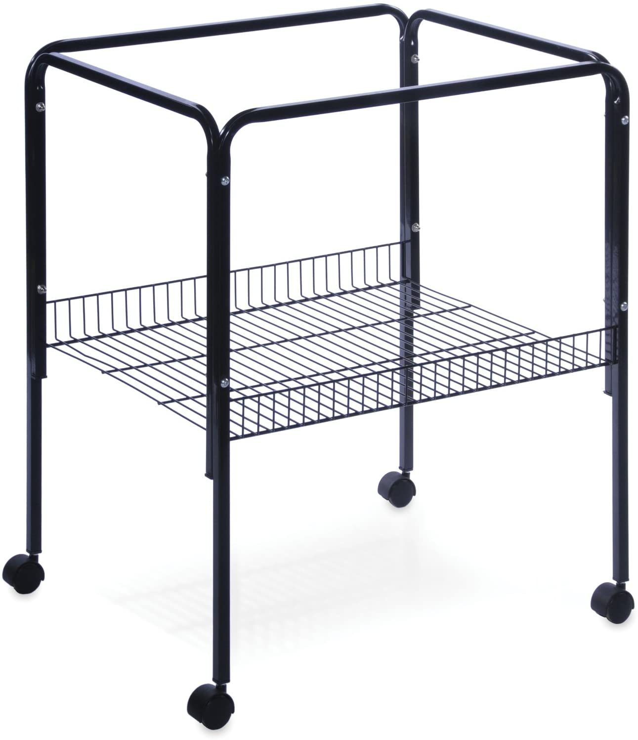 Prevue Pet Products Rolling Stand with Shelf, Black Animals & Pet Supplies > Pet Supplies > Bird Supplies > Bird Cages & Stands Prevue Hendryx