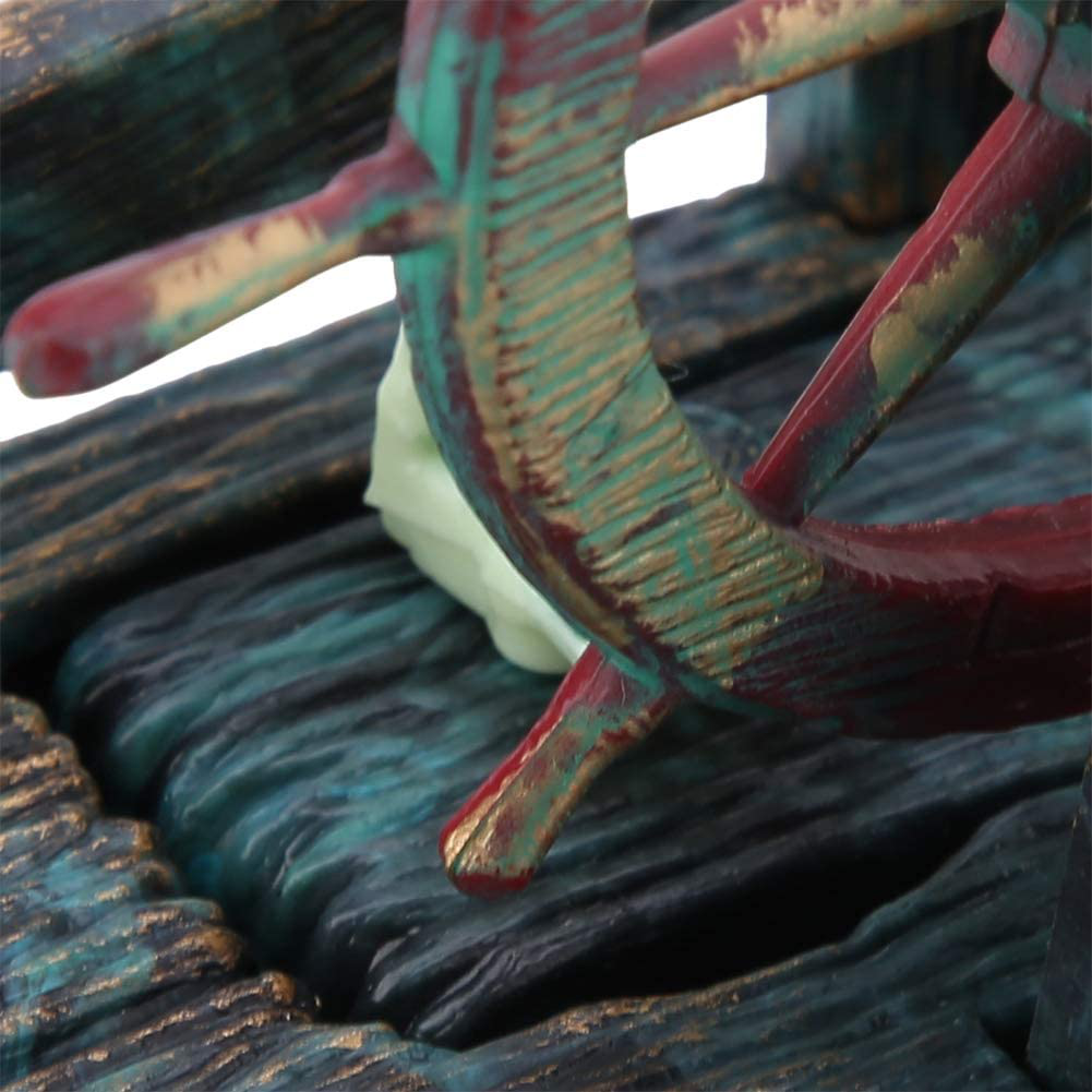 HEEPDD Aquarium Pirate Captain Decoration, Lifelike Landscape Pirate Captain Skeleton Ornament Fish Tank Plastic Resin Material Ornaments for Freshwater Saltwater Aquarium Animals & Pet Supplies > Pet Supplies > Fish Supplies > Aquarium Decor HEEPDD