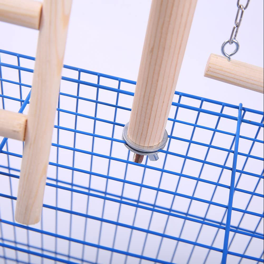QBLEEV Parakeet Perches outside Cage, Bird Swing Conure Toys Table Cage Top Play Stand Parrot Climbing Ladder Rope Perches Stands Chewing Wood Play Gyms Playground for Cockatiel Lovebirds Finches Animals & Pet Supplies > Pet Supplies > Bird Supplies > Bird Gyms & Playstands QBLEEV