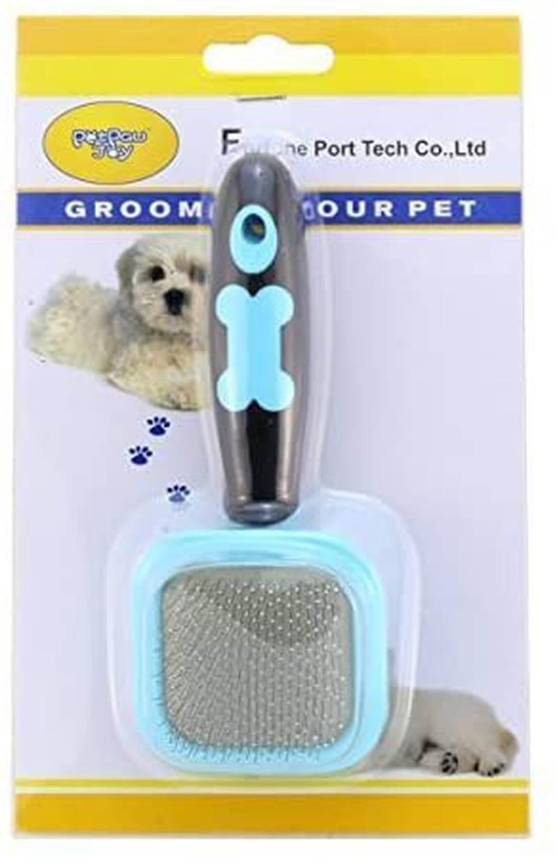 PETPAWJOY Slicker Brush, Dog Brush Gently Cleaning Pin Brush for Shedding Dog Hair Brush for Small Dogs Puppy Yorkie Poodle Rabbits Cats Animals & Pet Supplies > Pet Supplies > Cat Supplies > Cat Apparel PETPAWJOY