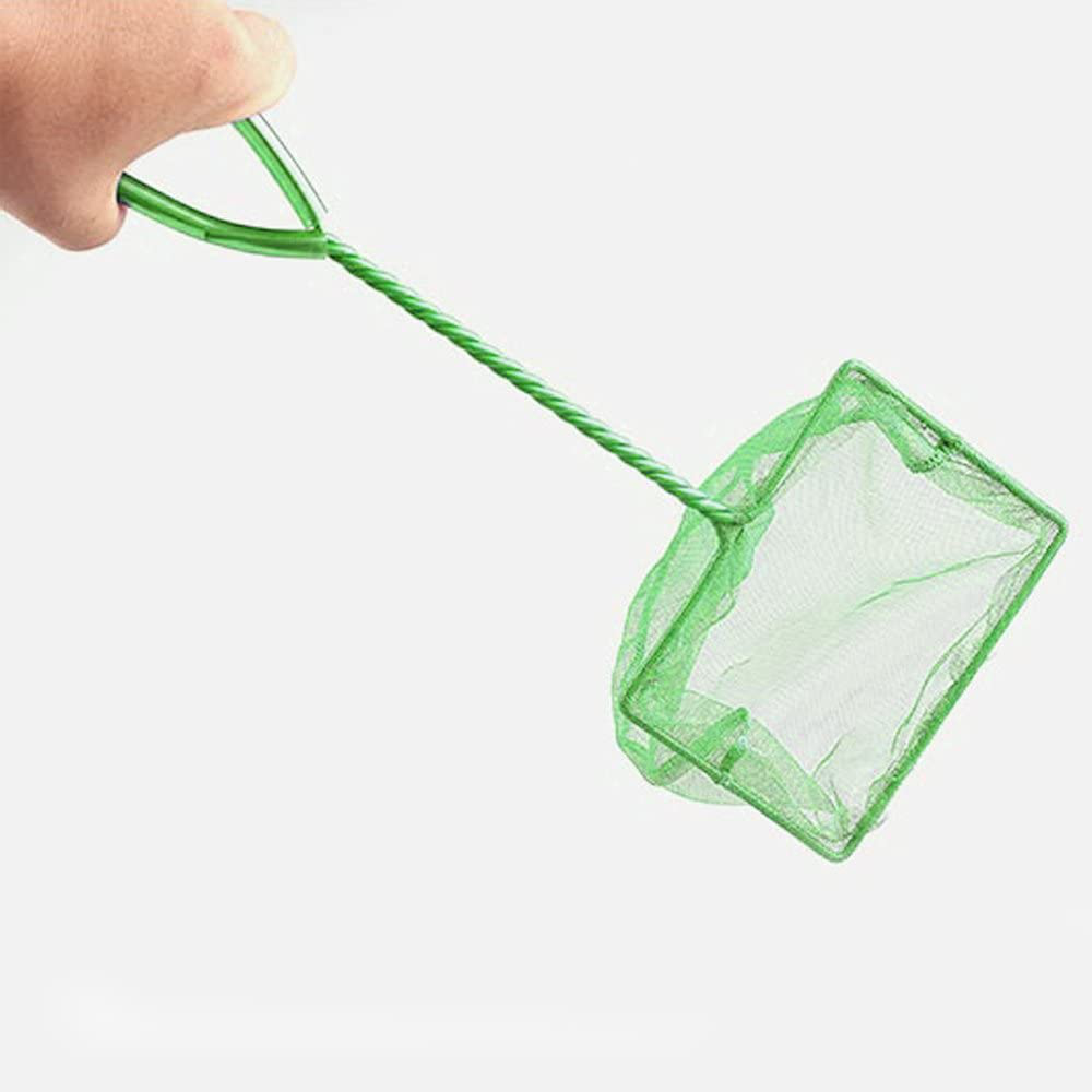 SLSON 4 Inches Aquarium Fish Net Fine Mesh Nylon Nets Quick Catch Net with 10 Inches Handle for Fish Tanks,Green Animals & Pet Supplies > Pet Supplies > Fish Supplies > Aquarium Fish Nets SLSON