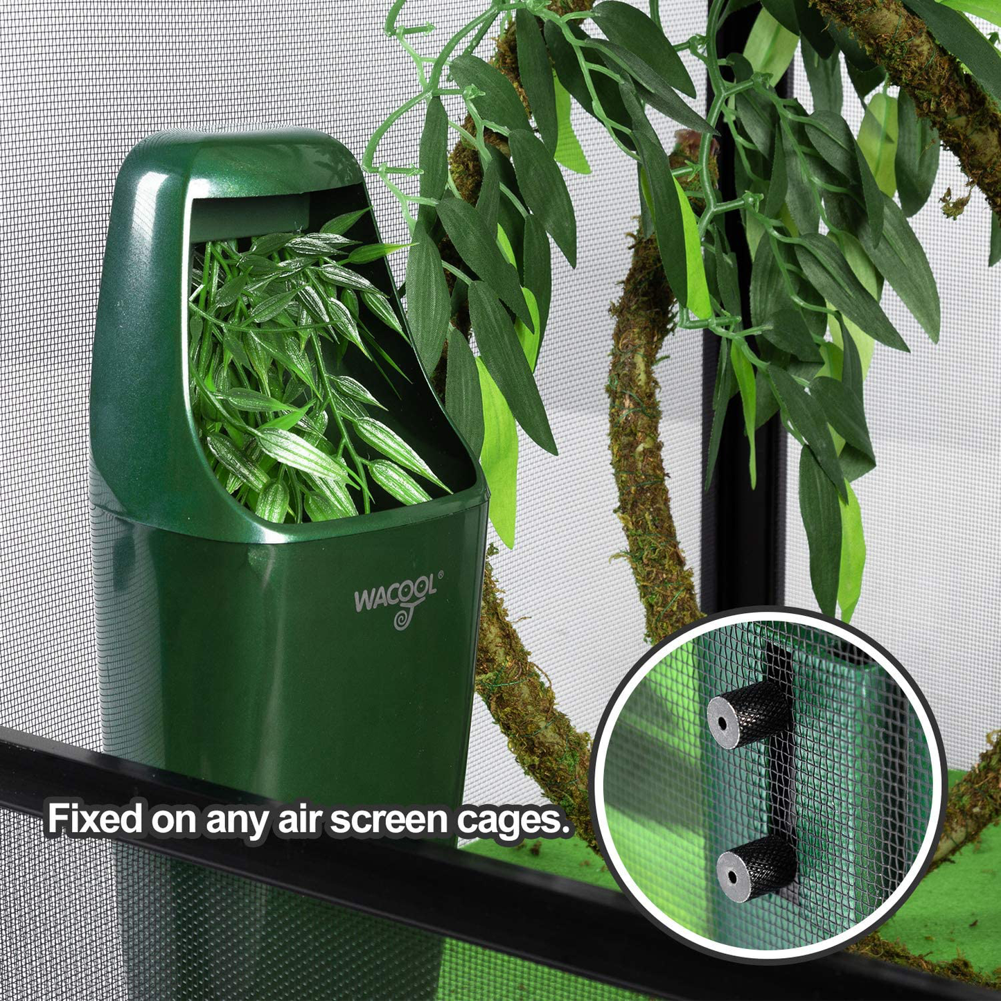 WACOOL Automatic Reptile Dripper, Reptile Drinking Fountain Water Dispenser for Chameleon Iguana Crested Gecko Lizard Amphibians Animals & Pet Supplies > Pet Supplies > Reptile & Amphibian Supplies > Reptile & Amphibian Habitat Accessories WACOOL