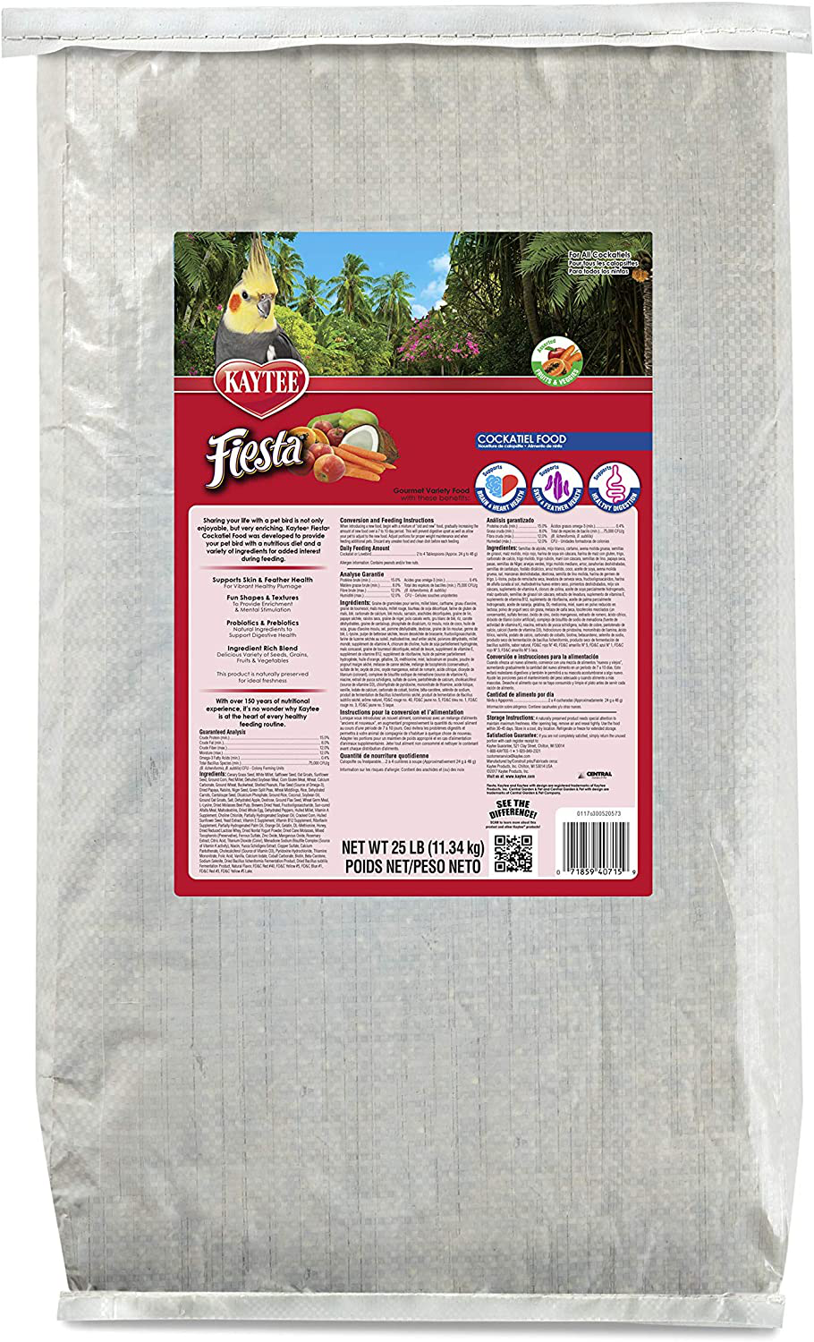 Kaytee Fiesta Cockatiel Food Animals & Pet Supplies > Pet Supplies > Bird Supplies > Bird Food Kaytee Browns 25 Pound