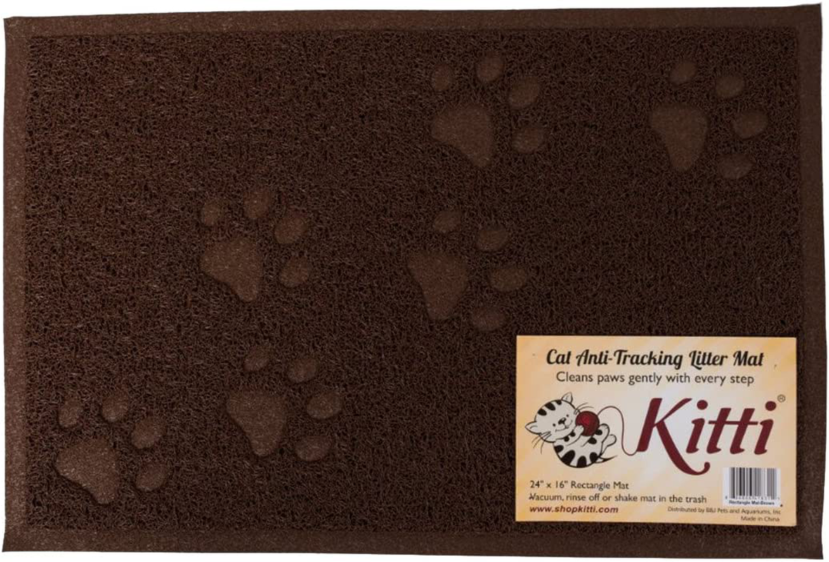 Kitti Cat Litter anti Tracking Mats, Rectangle, Brown Animals & Pet Supplies > Pet Supplies > Cat Supplies > Cat Litter Box Mats Kitti