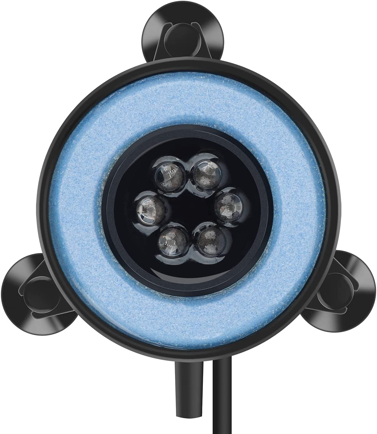 Uniclife 2 Inch Air Stone Disc with LED Light Fine Bubbler Diffuser with Tubing for Fish Tank (Pump Not Included) Animals & Pet Supplies > Pet Supplies > Fish Supplies > Aquarium & Pond Tubing Uniclife