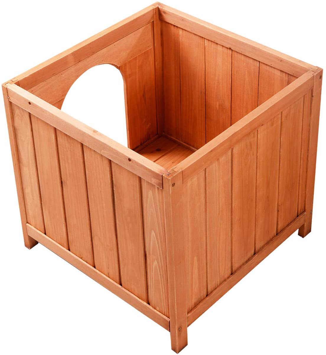 Giantex Pet Dog House, Wooden Dog Room Shelter with Stairs, Raised Roof and Balcony Bed for Indoor and Outdoor Use, Wood Dog House Animals & Pet Supplies > Pet Supplies > Dog Supplies > Dog Houses Giantex