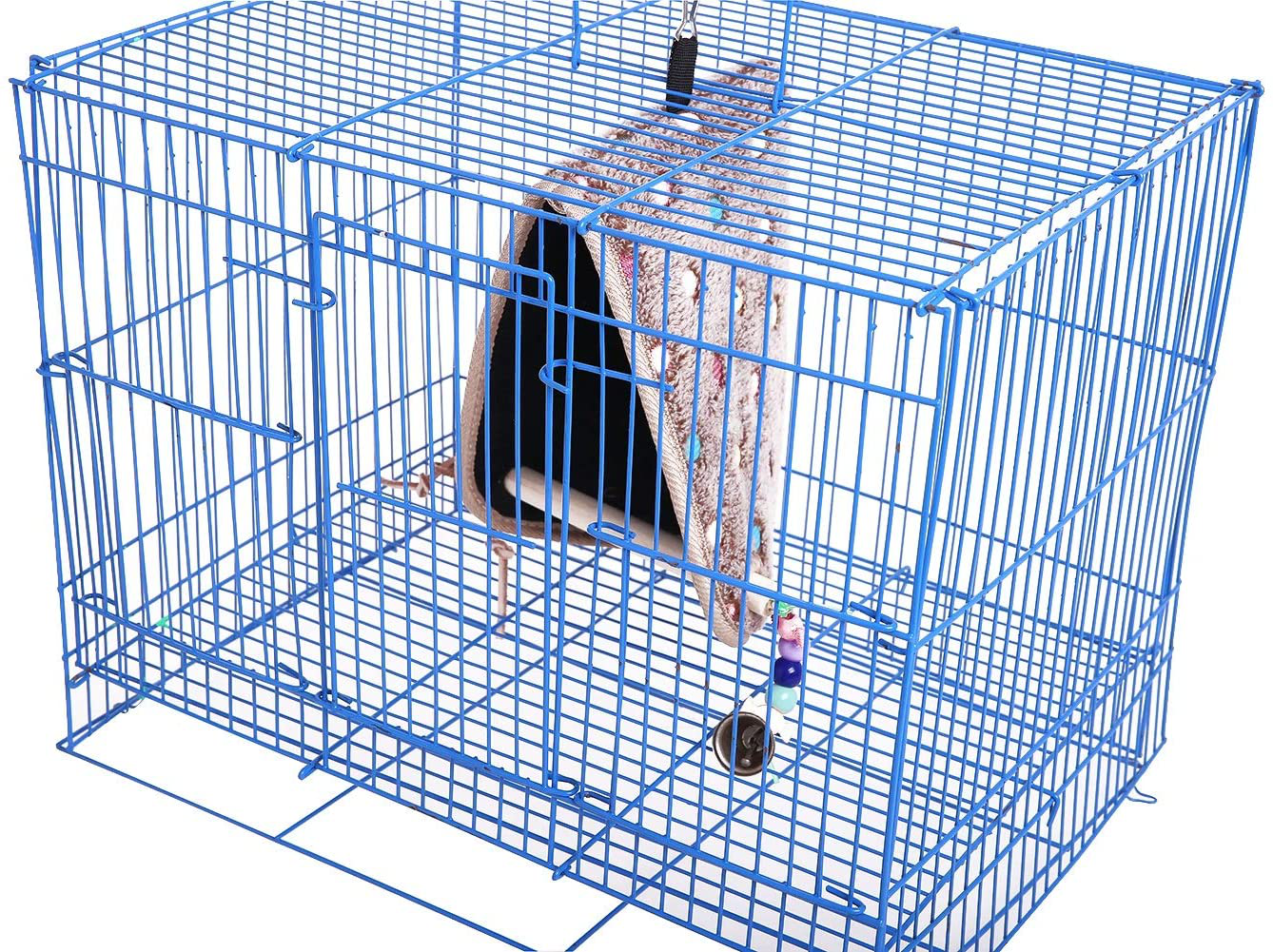 QBLEEV Bird Winter Plush Hut Tent Nest Stand Parrot Bed Sleep Parakeet Cage Cave Cockatiel Birdcage Hanging Decor Perch Ladder Habitat Winter Warm Birdhouse for Small Animals Conure Cockatoo Finch Animals & Pet Supplies > Pet Supplies > Bird Supplies > Bird Ladders & Perches QBLEEV