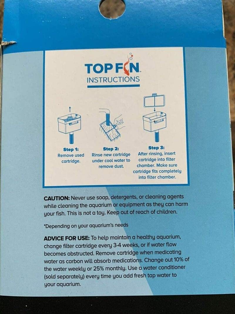 Top Fin Тор Fіn Fіsh Тank Еlеmеnt Fіltег Сaгbоn Сaгtгіdgеs ЕF-S 6 Моnth Suррlу 2.1 Х 3.7 Animals & Pet Supplies > Pet Supplies > Fish Supplies > Aquarium Filters Top Fin