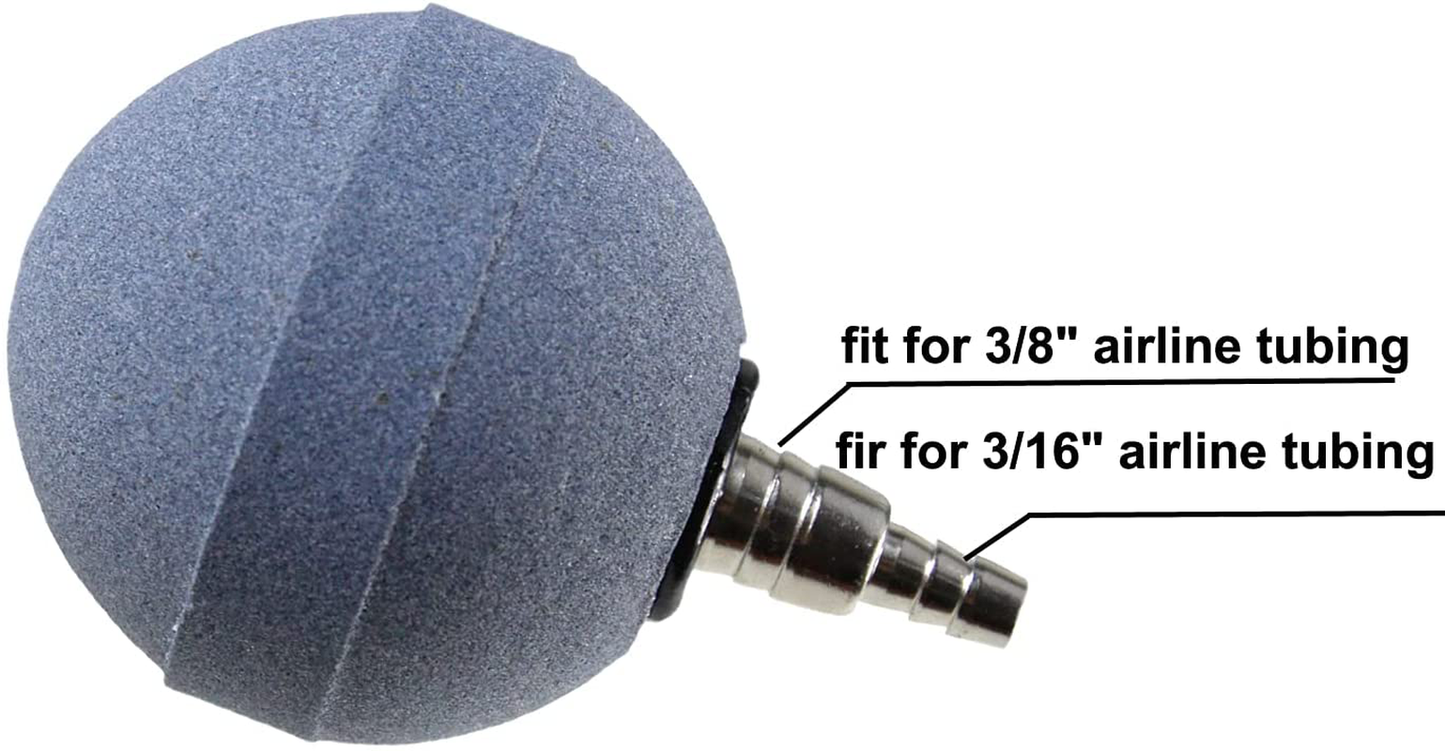 AQUANEAT Large Air Stone, 2" Gray Bubble Ball,Aerator Oxygen Diffuser, Air Pump Accessories for Aquarium, Fish Tank, Hydroponics, 2 Pack Animals & Pet Supplies > Pet Supplies > Fish Supplies > Aquarium & Pond Tubing AQUANEAT