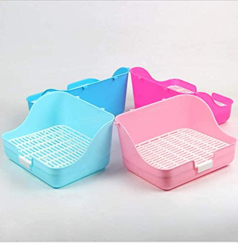 Misyue Large Rabbit Litter Box Toilet Box and Bigger Pet Pan for Adult Guinea Pigs, Chinchilla, Ferret, Galesaur, Small Animals (Beige) Animals & Pet Supplies > Pet Supplies > Small Animal Supplies > Small Animal Bedding Misyue S