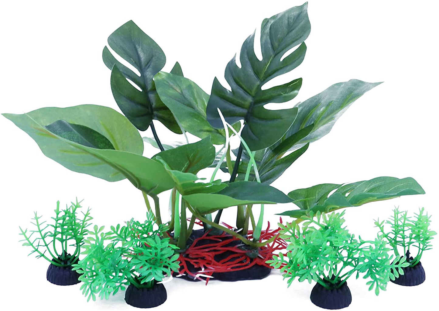 Aquarium 10 Inch Silk Plants for Betta Fish Tank, Underwater Aquatic Water Grass Decor Animals & Pet Supplies > Pet Supplies > Fish Supplies > Aquarium Decor ALEGI 6 inch