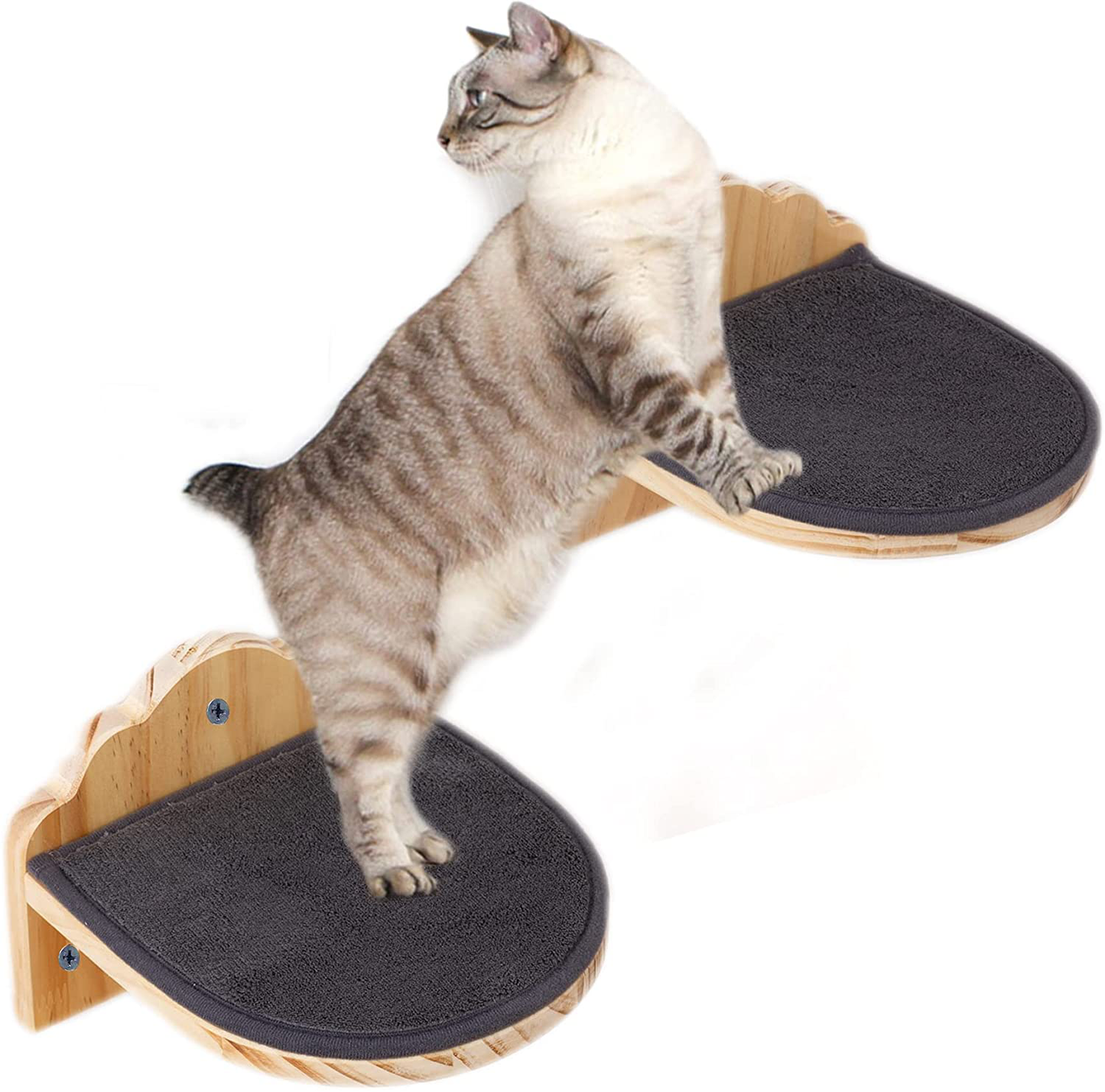 Solid Wooden Cat Wall Furniture, Cat Wall Shelves, Cat Hammock for Wall, Cat Steps Wall Mounted, Cat Bed for Wall Indoor Animals & Pet Supplies > Pet Supplies > Cat Supplies > Cat Furniture Generic Cat Wall Steps-2pcs