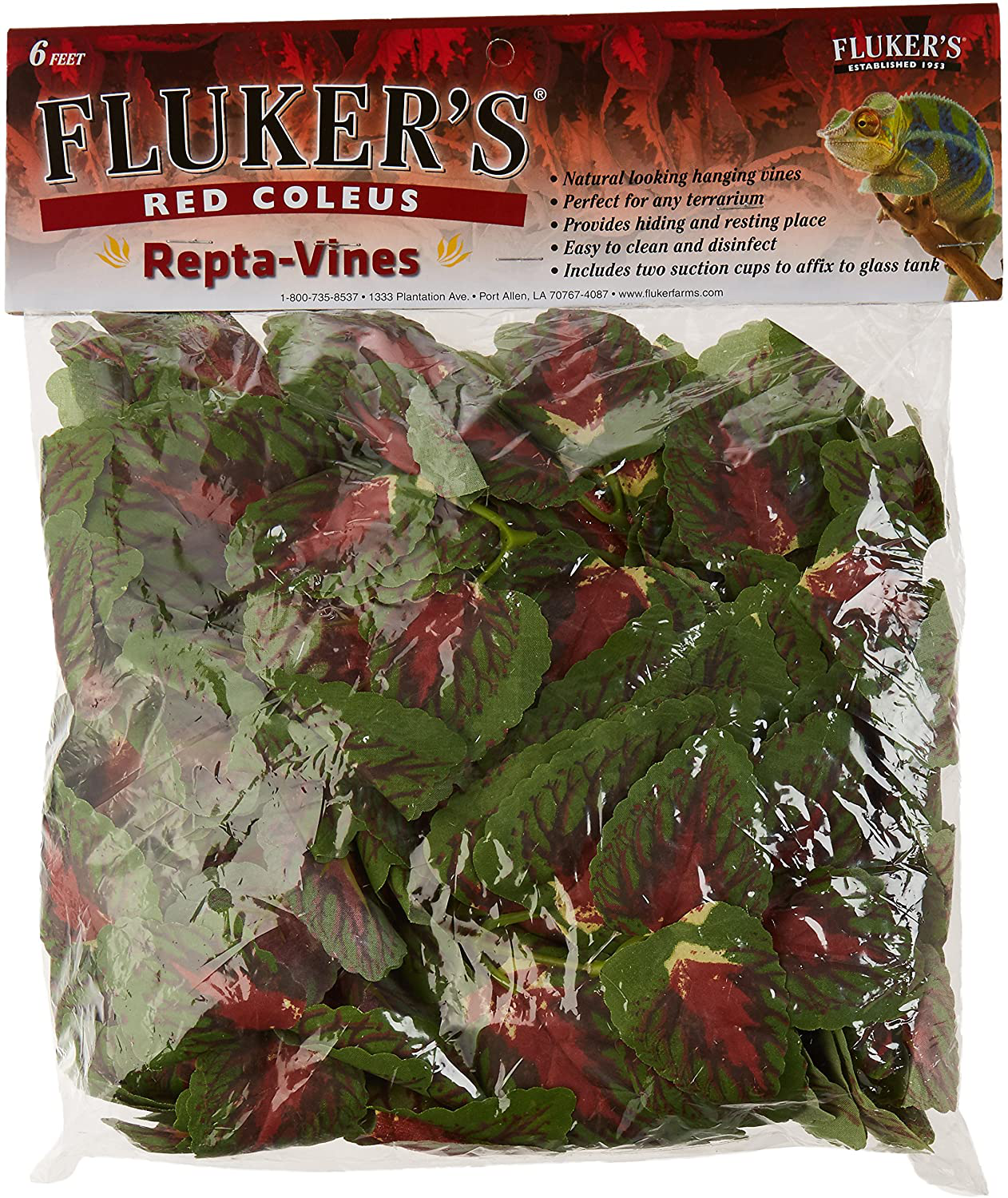 Fluker'S Repta Vines for Reptiles and Amphibians, Red Coleus (RFK51017) Animals & Pet Supplies > Pet Supplies > Reptile & Amphibian Supplies > Reptile & Amphibian Habitat Accessories Flukers