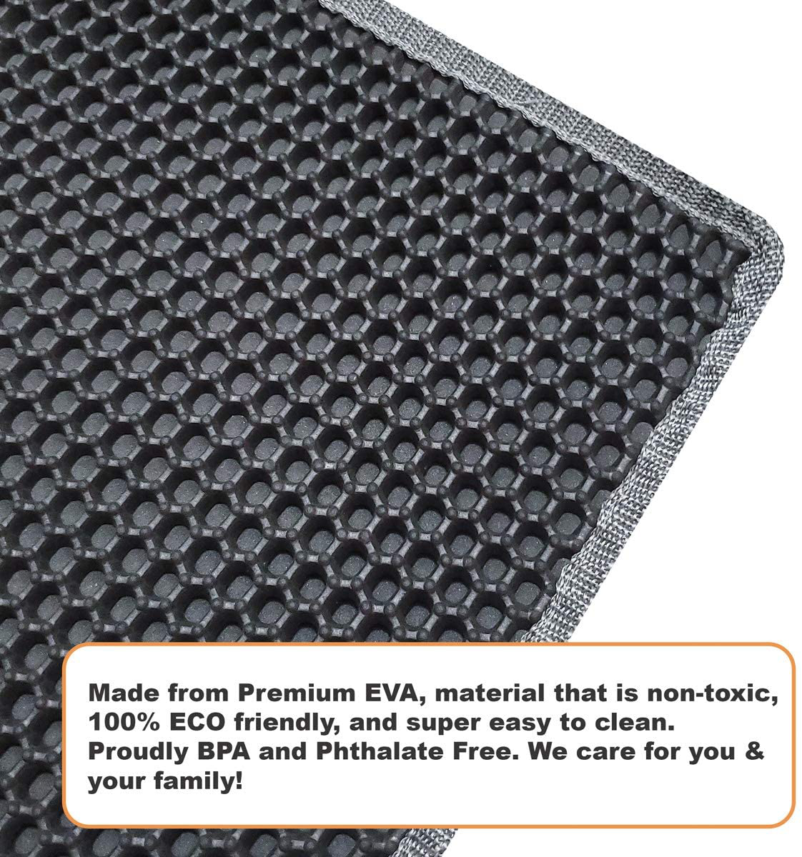 Topcovos Cat Litter Mat Litter Trapping Mat,24X18 Inch Small Double Layer Honeycomb Litter Box Mat,Eva Phthalate Free Kitty Litter Mat for Floor,Easy Clean Scatter Control Animals & Pet Supplies > Pet Supplies > Cat Supplies > Cat Litter Box Mats Topcovos