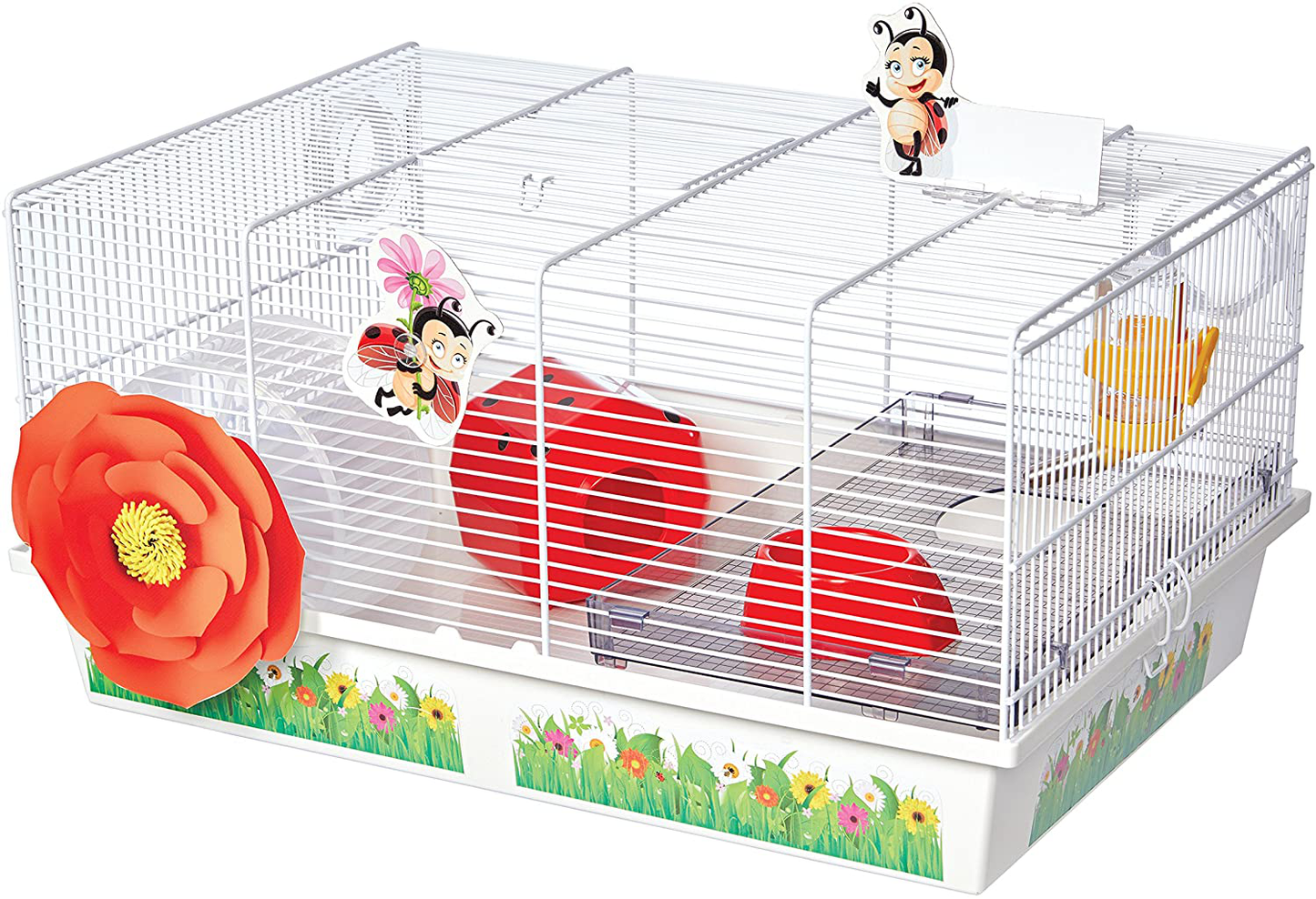 Hamster Cage | Fun Themed Hamster Cages Animals & Pet Supplies > Pet Supplies > Small Animal Supplies > Small Animal Habitats & Cages MidWest Homes for Pets Ladybug Theme