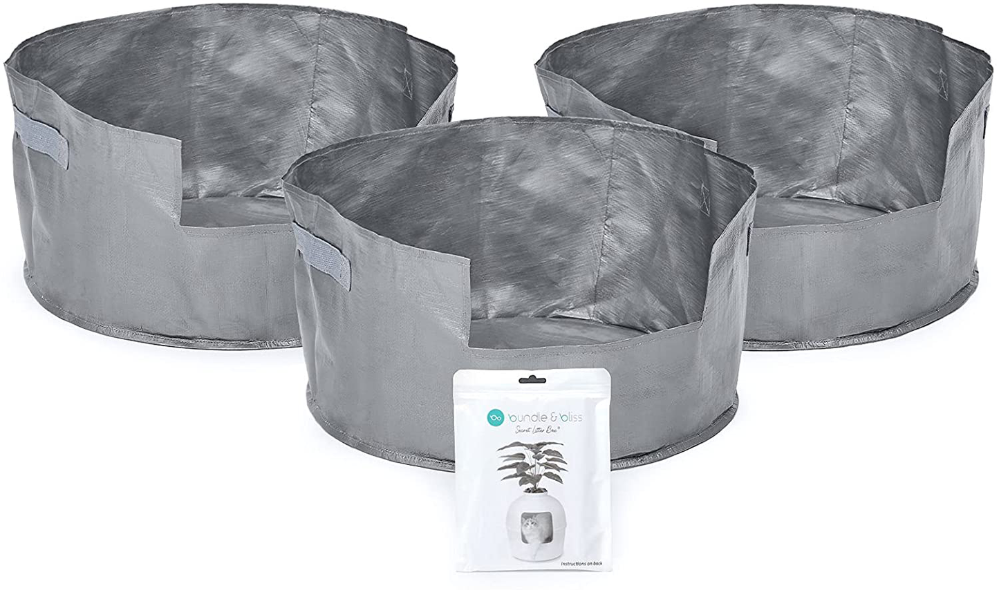 Reusable Liners (3-Pack) for the Secret Litter Box, Nano Tape Attachment System, Durable 100% Tarpaulin Material, Waterproof, Scratch Resistant and Leak Proof Animals & Pet Supplies > Pet Supplies > Cat Supplies > Cat Litter Box Liners Bundle & Bliss   