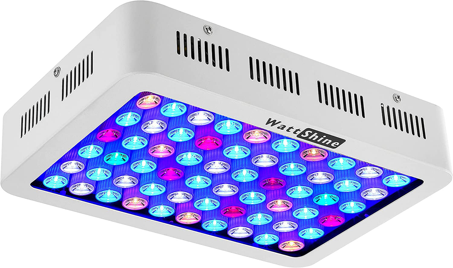 Wattshine Aquarium Lights, 140W Full Spectrum LED Coral Reef Light with Dual Dimmable Channels for Carols LPS SPS Marine Fish Tank (140W) Animals & Pet Supplies > Pet Supplies > Fish Supplies > Aquarium Lighting WATTSHINE 180W