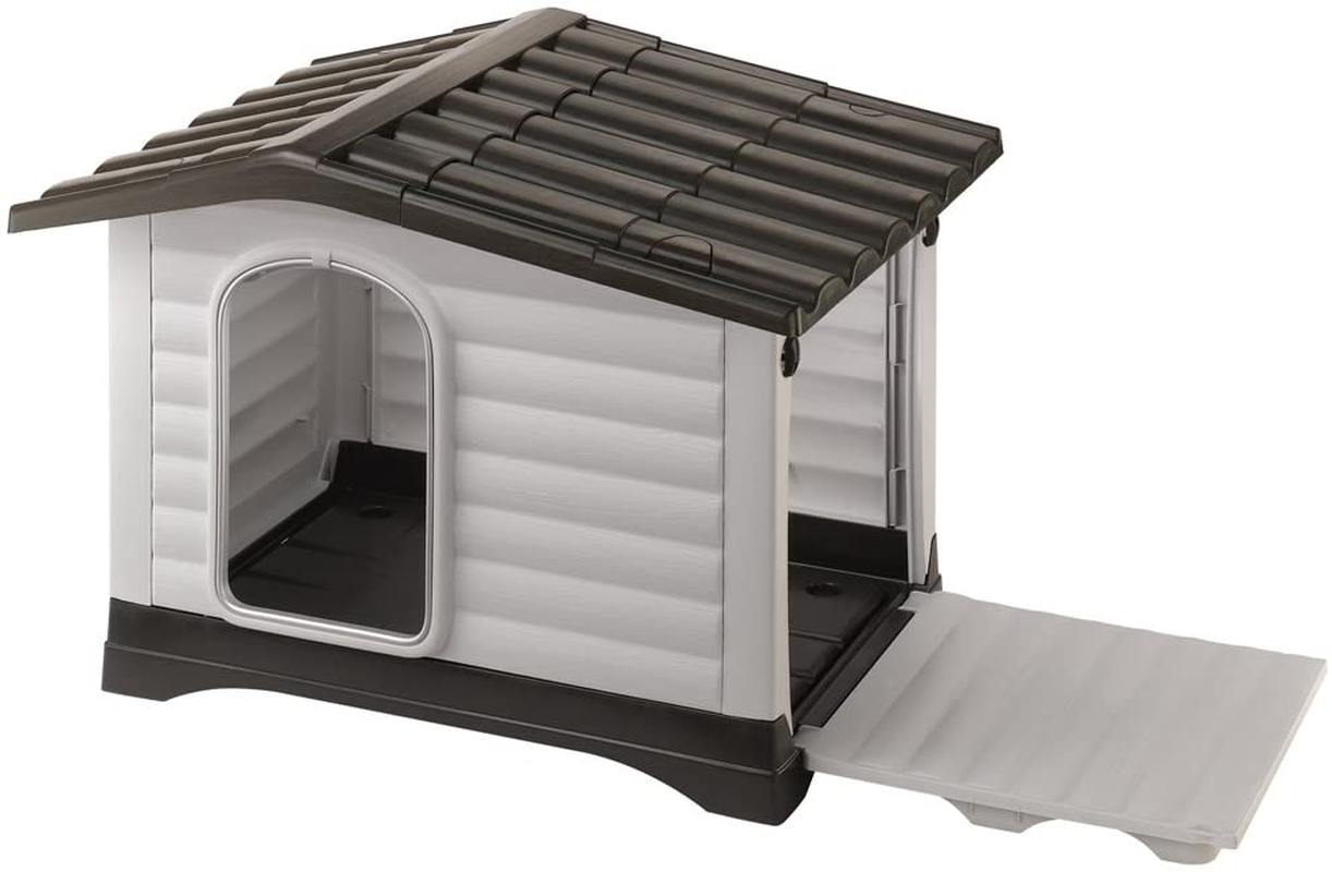 Ferplast Outdoor Kennel, Dog House DOGVILLA in Resistant Thermoplastic Resin, Opening Side Panel Animals & Pet Supplies > Pet Supplies > Dog Supplies > Dog Houses Ferplast `x-large