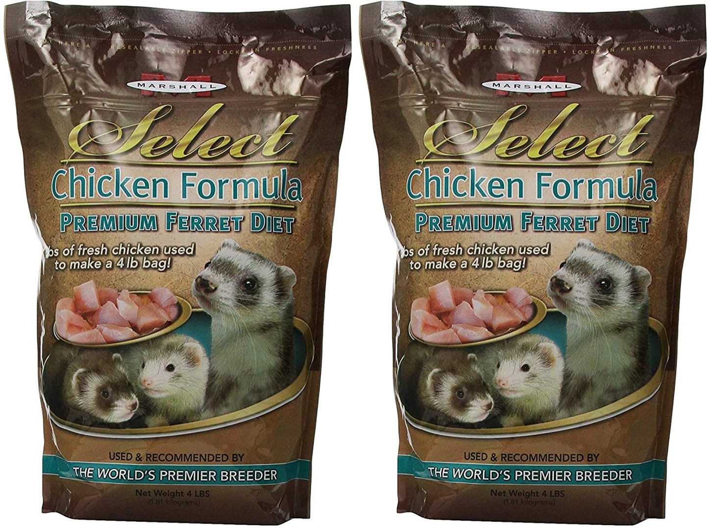 Marshall Pet Products (2 Pack) Select Chicken Formula Premium Ferret Diet Animals & Pet Supplies > Pet Supplies > Small Animal Supplies > Small Animal Food Marshall Pet Products