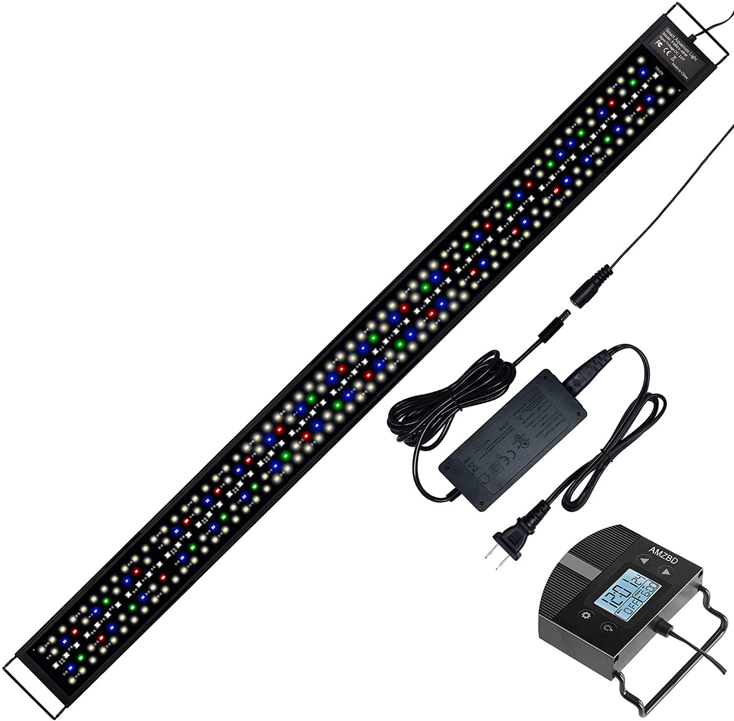 AMZBD Aquarium Light, LED Aquarium Lights for Fish Tank or Plants Tank, Full Spectrum Fish Tank Light, Programmable, Waterproof, Timer&Diy, 12" 18" 24" 30“ 36" 48" 7Colors Fresh Water Light, Extendable Brackets (12-54Inches) Animals & Pet Supplies > Pet Supplies > Fish Supplies > Aquarium Lighting AMZBD 48 - 54 inch(68W)