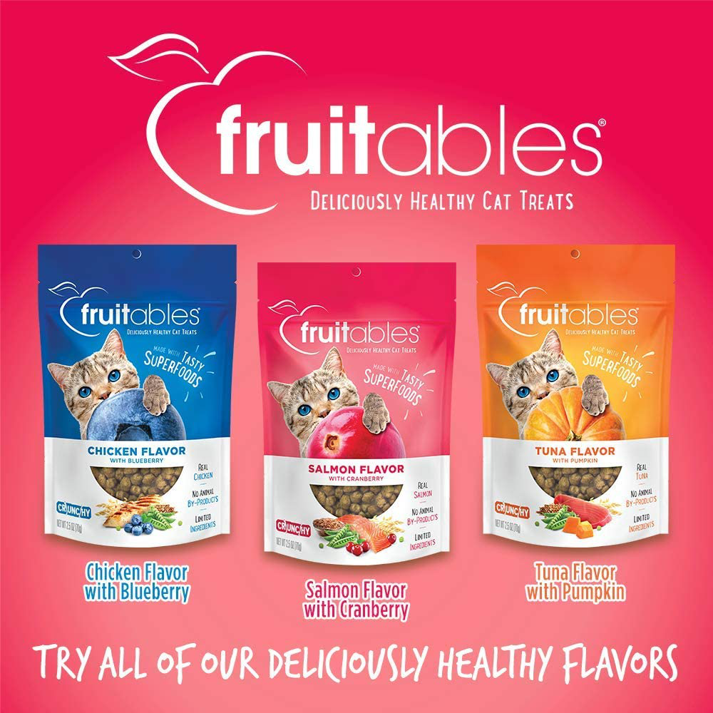 Fruitables Crunchy Cat Treats | Healthy Cat Treats with Limited Ingredients | Low Calorie | 2.5 Ounces Animals & Pet Supplies > Pet Supplies > Cat Supplies > Cat Treats Fruitables
