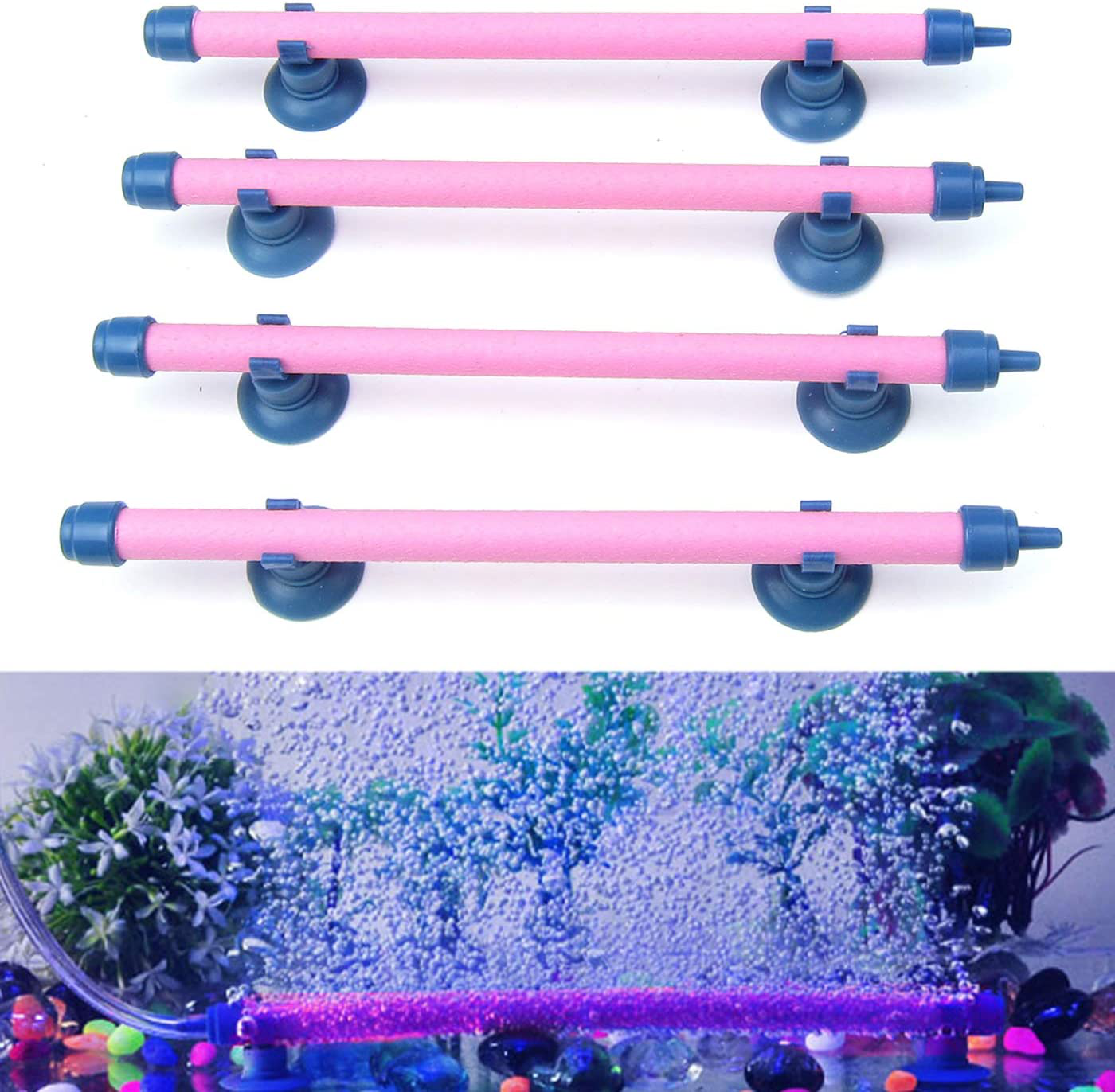 Alfie Pet - Harvest 4-Piece Set Air Stone Bar Bubble Diffuser for Aquarium Fish Tank Animals & Pet Supplies > Pet Supplies > Fish Supplies > Aquarium Air Stones & Diffusers Alfie Pink Large